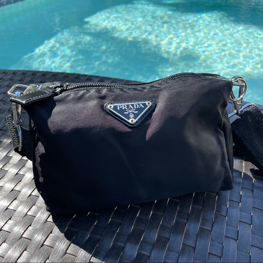 Prada 90s Nylon Crossbody Bag in Black